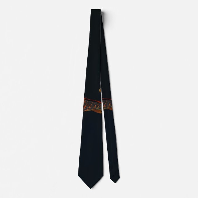 Orange Koi und Gold Koi Krawatte (Vorderseite)