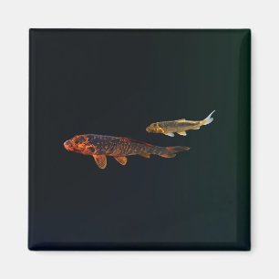 Orange Koi und Gold Koi Magnet