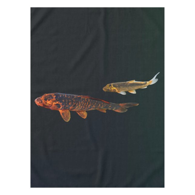 Orange Koi und Gold Koi Tischdecke (Vorderseite)