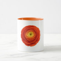 Orange Kombi-Tasse - Ranunculus-Blume