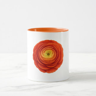 Orange Kombi-Tasse - Ranunculus-Blume Tasse