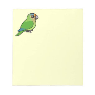 Orange-konfrontierter Parakeet Notizblock