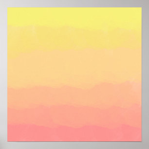 orange korallenrote Aquarelle des neuen Poster