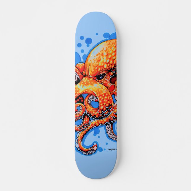 orange Krake Skateboard (Vorne)