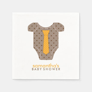 Orange Krawatten-Baby-Ausstattungs-Baby-Dusche Serviette