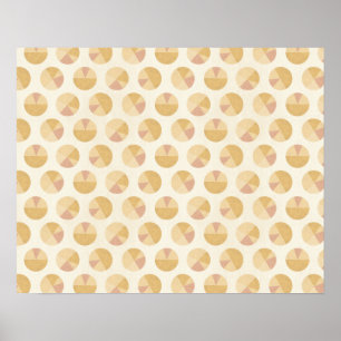 Orange Kreis-Muster SüdwestGeo-Schritt-  Poster