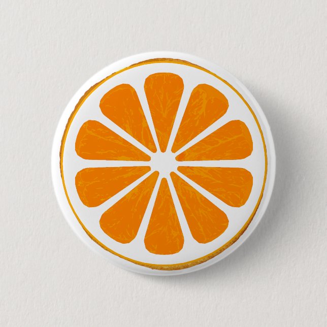 orange. Kreuzung. Knopf Button (Vorderseite)