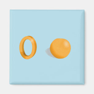 Orange Kühlschrankmagnet Magnet
