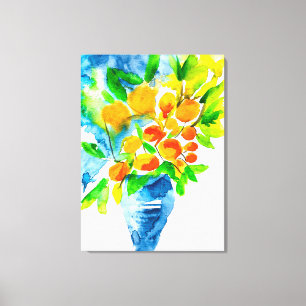 Orange kumquat frucht art watercolor leinwanddruck