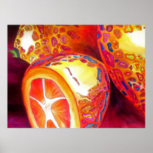 Orange Kumquats Still life fruits watercolor art Poster