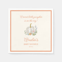 Orange Kürbis Blumen Herbst Baby Shower Willkommen