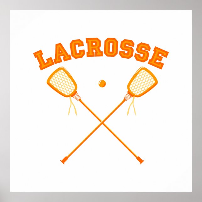 Orange Lacrosse Logo Poster (Vorne)