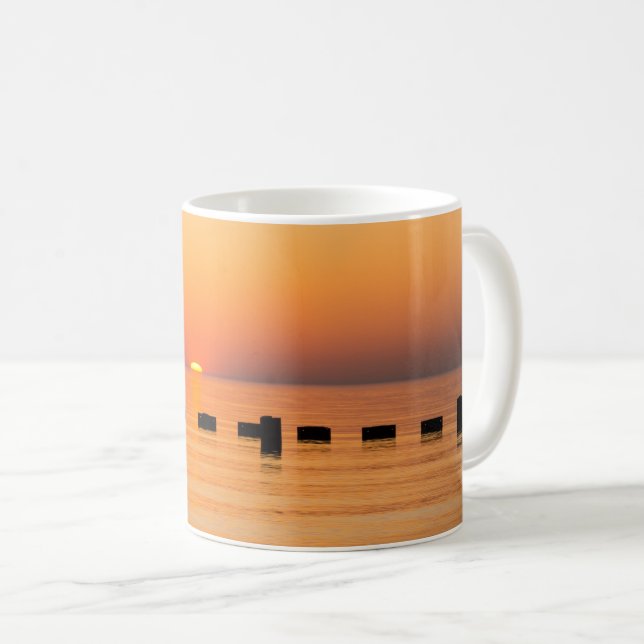 Orange Lake Sunrise Coffee Tasse (VorderseiteRechts)
