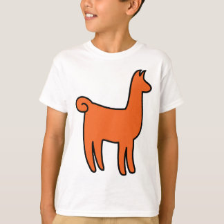 Orange Lama-Kleid T-Shirt