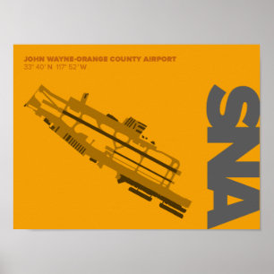 Orange Landkreis Airport (SNA) Diagramm Poster