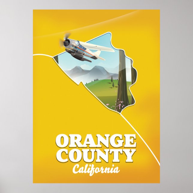 Orange Landkreis California Reiseplakat Poster (Vorne)