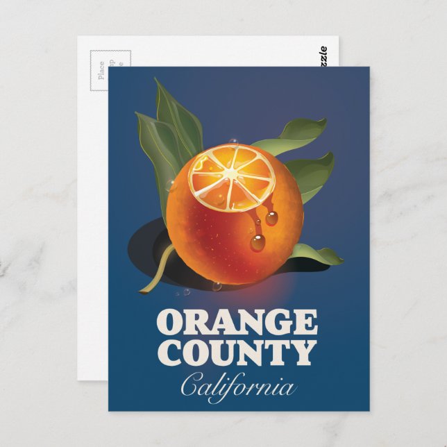Orange Landkreis California Reiseplakat. Postkarte (Vorne/Hinten)