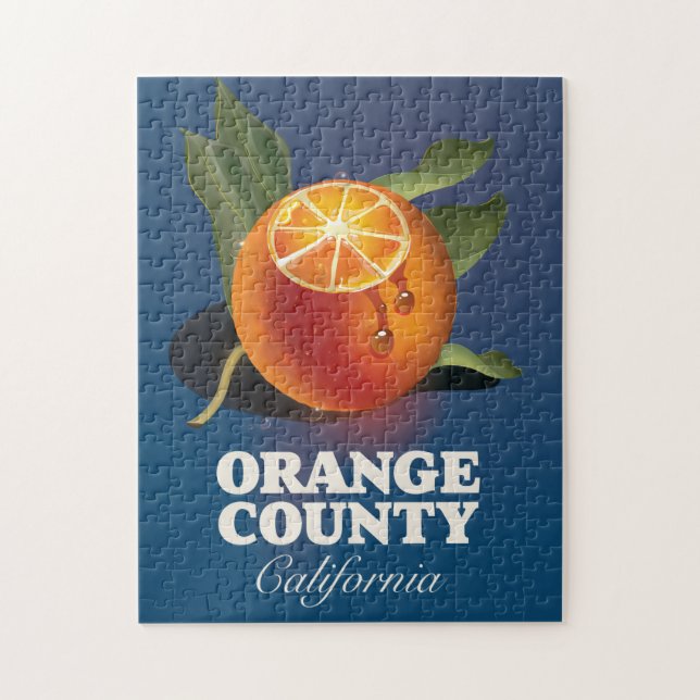 Orange Landkreis California Reiseplakat. Puzzle (Vertikal)