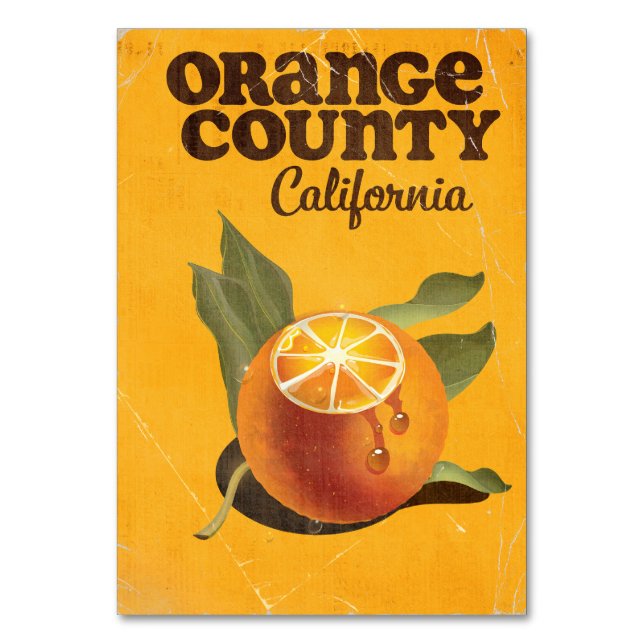Orange Landkreis California Tischnummer (Vorderseite)