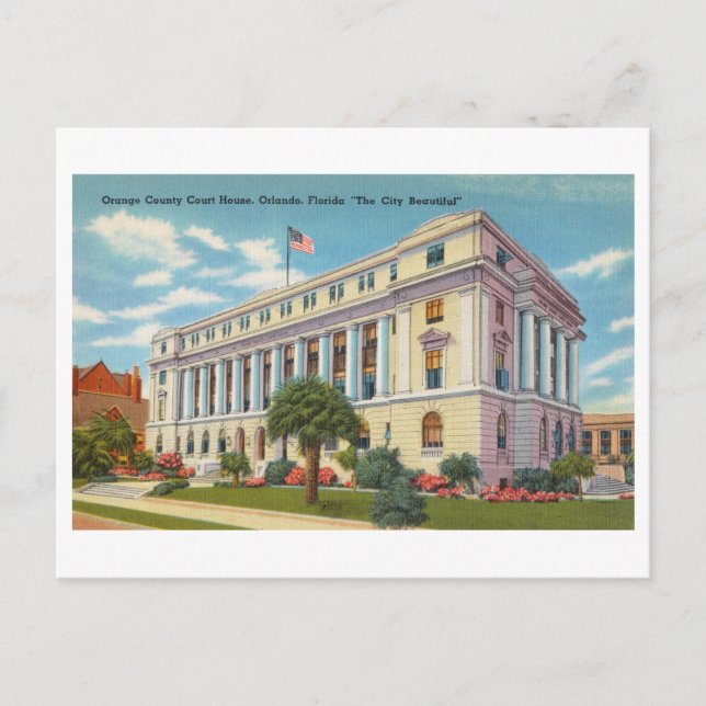 Orange Landkreis Court House in Orlando, Florida Postkarte (Vorderseite)