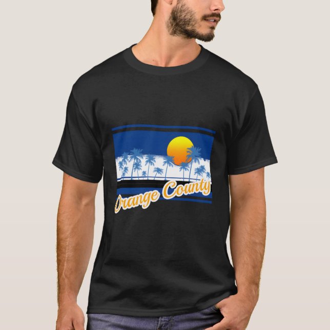 Orange Landkreis Surf Style Strand T-Shirt (Vorderseite)