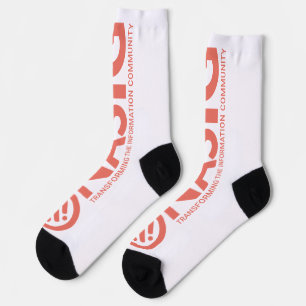 Orange, langes Logo Socken