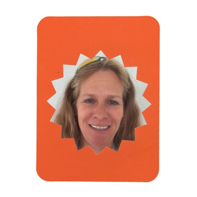 Orange Large Sun Foto Frame Magnet (Vertikal)