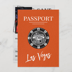 Orange Las Vegas Passport Save the Date