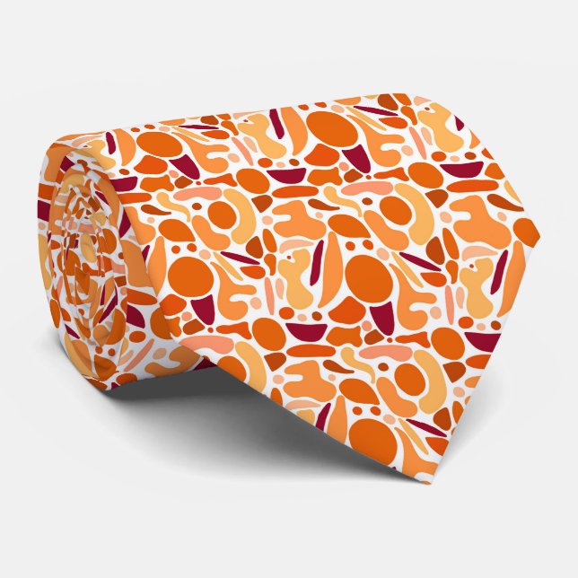 Orange Lava Lamp Krawatte (Gerollt)