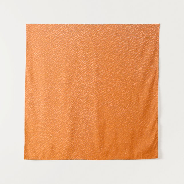 Orange leather pattern texture backgroundleather,t wandteppich (Vorderseite)