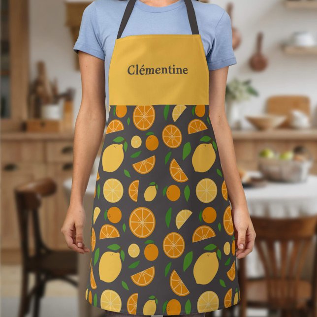 Orange & Lemon Muster Schürze (Orange & Lemon Pattern Apron)