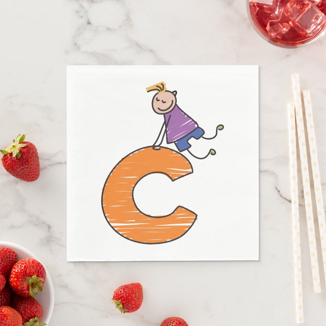 Orange Letter C Serviette (Von Creator hochgeladen)