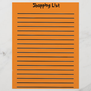 Orange Letterhead - Einkaufsliste Briefbogen