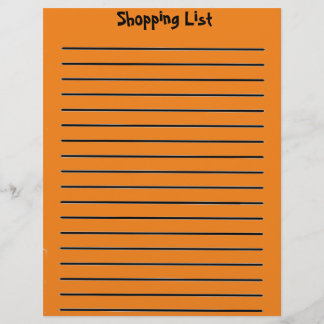 Orange Letterhead - Einkaufsliste Briefbogen