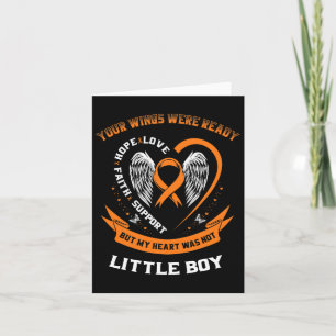 Orange Leukämie Bewusstsein Kleine junge Kindheit  Karte