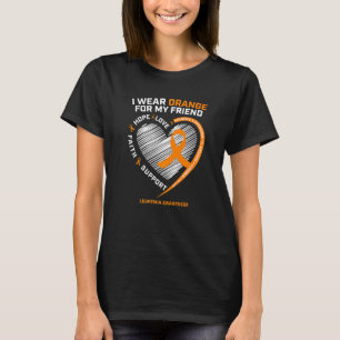 Orange Leukämie Bewusstseinsfreund Männer Frauen K T-Shirt