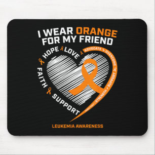 Orange Leukemia Awareness Friend gibt Männer Fraue Mousepad