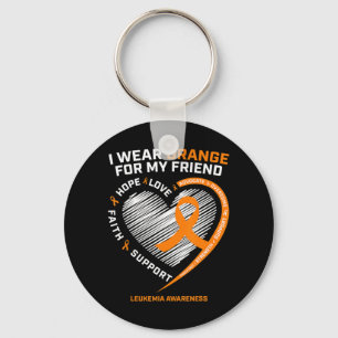 Orange Leukemia Awareness Friend gibt Männer Fraue Schlüsselanhänger