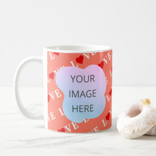 Orange LIEBE Heart Kaffeetasse
