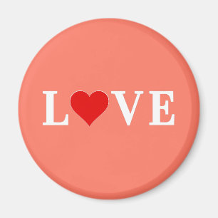 Orange LIEBE und Herz Moderne Moderne Moderne Magnet