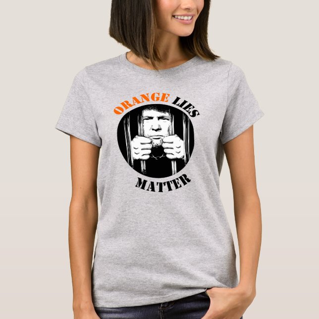 Orange Lies Anti Trump T-Shirt (Vorderseite)