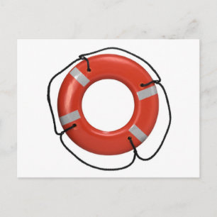 ORANGE LIFE SAVER POSTKARTE