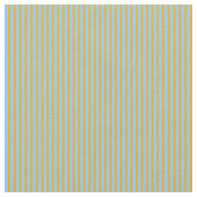 Orange & Light Sky Blau Farbmuster Stoff (Nahaufnahme)