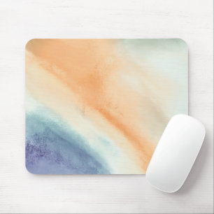 Orange Lila Abstrakte Farbe Mousepad