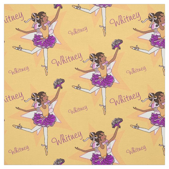 Orange Lila Ballerina Stoff (Muster)