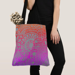 Orange Lila Blumen und Grauer Hintergrund Tot