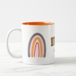 Orange Lila Boho Rainbow Lehrer Wertschätzung Zweifarbige Tasse