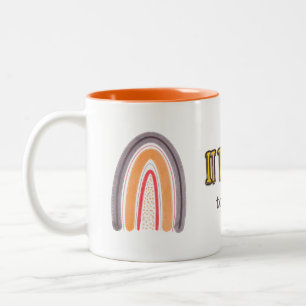 Orange Lila Boho Rainbow Lehrer Wertschätzung Zweifarbige Tasse