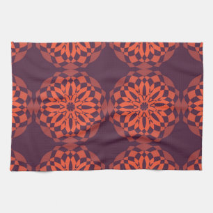 Orange lila coole, einzigartige, trendige Blume ab Geschirrtuch