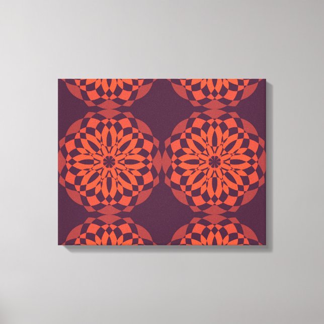 Orange lila coole, einzigartige, trendige Blume ab Leinwanddruck (Vorderseite)